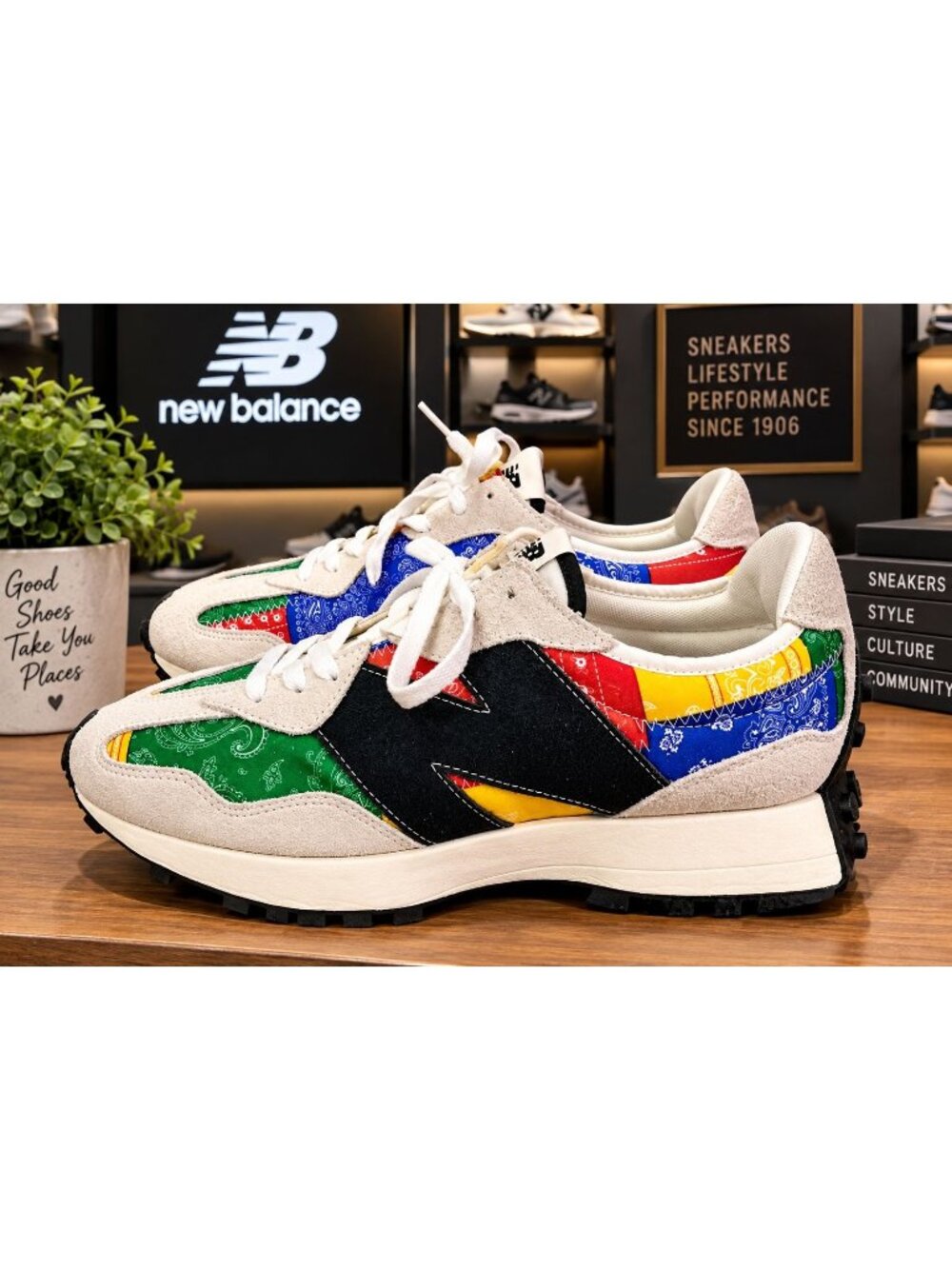 New Balance x Shoe Palace 327 Unity Pack Multicolor Patchwork Bandana Men's 11.5
